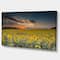 Designart - Sunflower Sunset with Cloudy Sky - Large Landscape Canvas Art